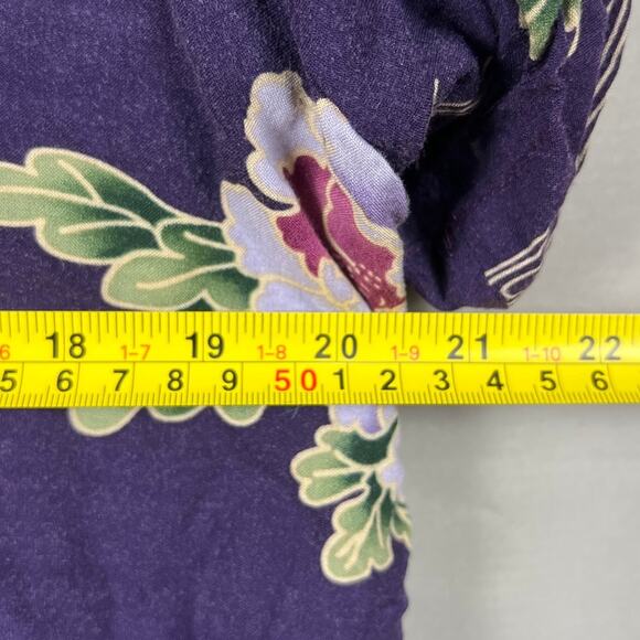 Tapestry Purple Floral Men 2XL Button Up Top - Picture 6 of 6